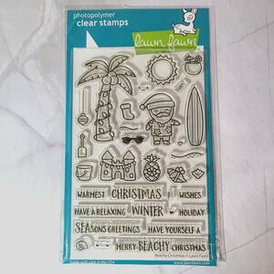 Lawn Fawn Beachy Christmas Clear Stamps Photopolymer